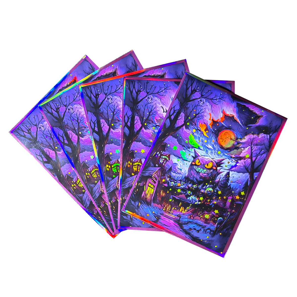 Pokemon Binder Card - 60PCS 66x91 มม.โปเกมอน เกนการ์ โฮโลแกรมการ์ดสลีฟขนาดมาตรฐานการ์ดป้องกันการ์ดสำหรับ PTCG/PKM