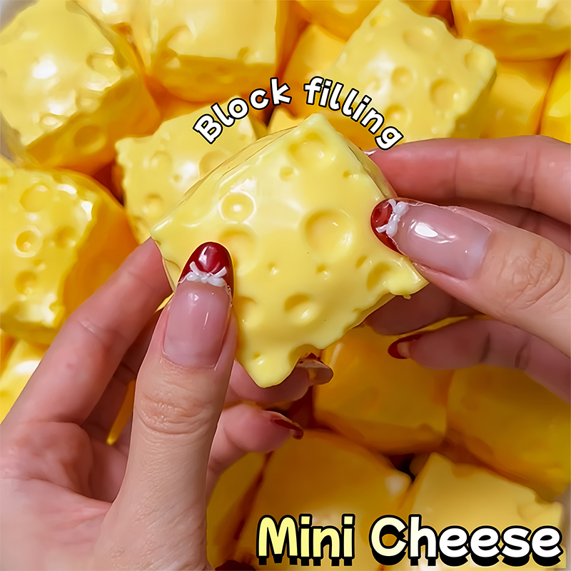 Building Block Mini - ของเล่นบีบก้อนชีสจิ๋ว บล็อกต่อไม่เด้งกลับ ของเล่นบีบคลายเครียด ของเล่นเสริมประสาทสัมผัส สำหรับผู้ใหญ่