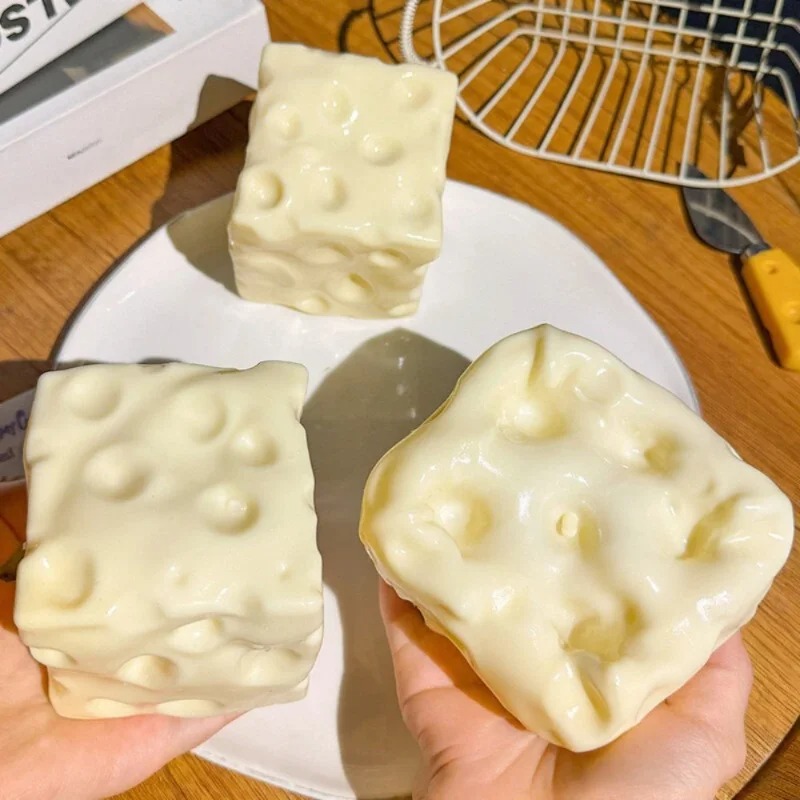 ลูกบอลบีบคลายเครียดรูปทรงชีส T - Fidget Cube Original บทวิจารณ์และราคา